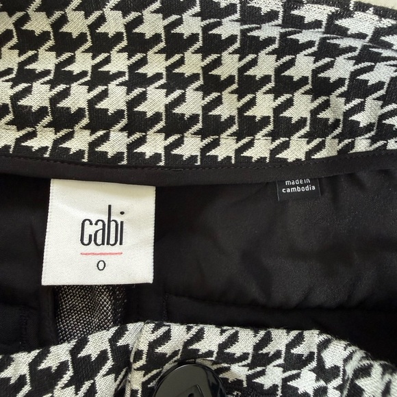Cabi Houndstooth Wide Leg Pants Size 0 NWOT Chic High Rise Trouser - Picture 14 of 15